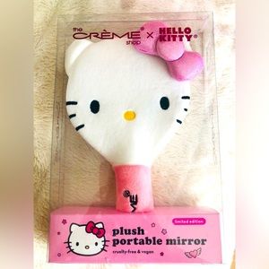 SOLD The Crème Shop x Sanrio Hello Kitty Plush Handheld Mirror - Limited Edition